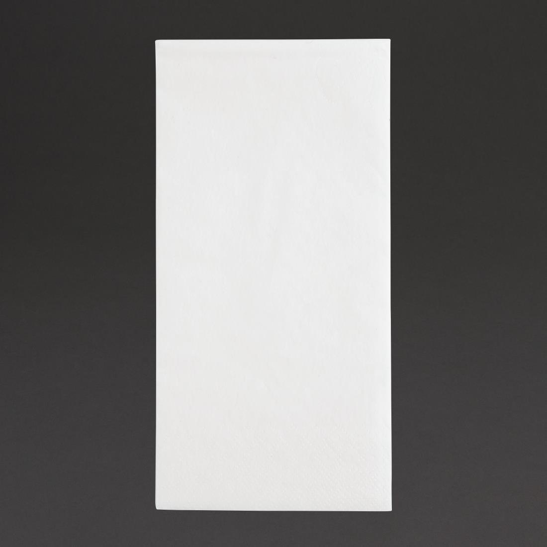 Serviettes dîner 2 plis format 1/8 Fiesta Recyclable 400mm blanches (lot de 2000) - FRANCE CHR