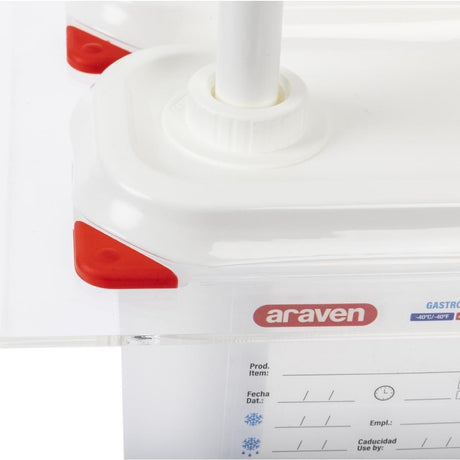 Lot de 3 distributeurs de sauce Araven GN 1/9 transparents 1,5L - FRANCE CHR