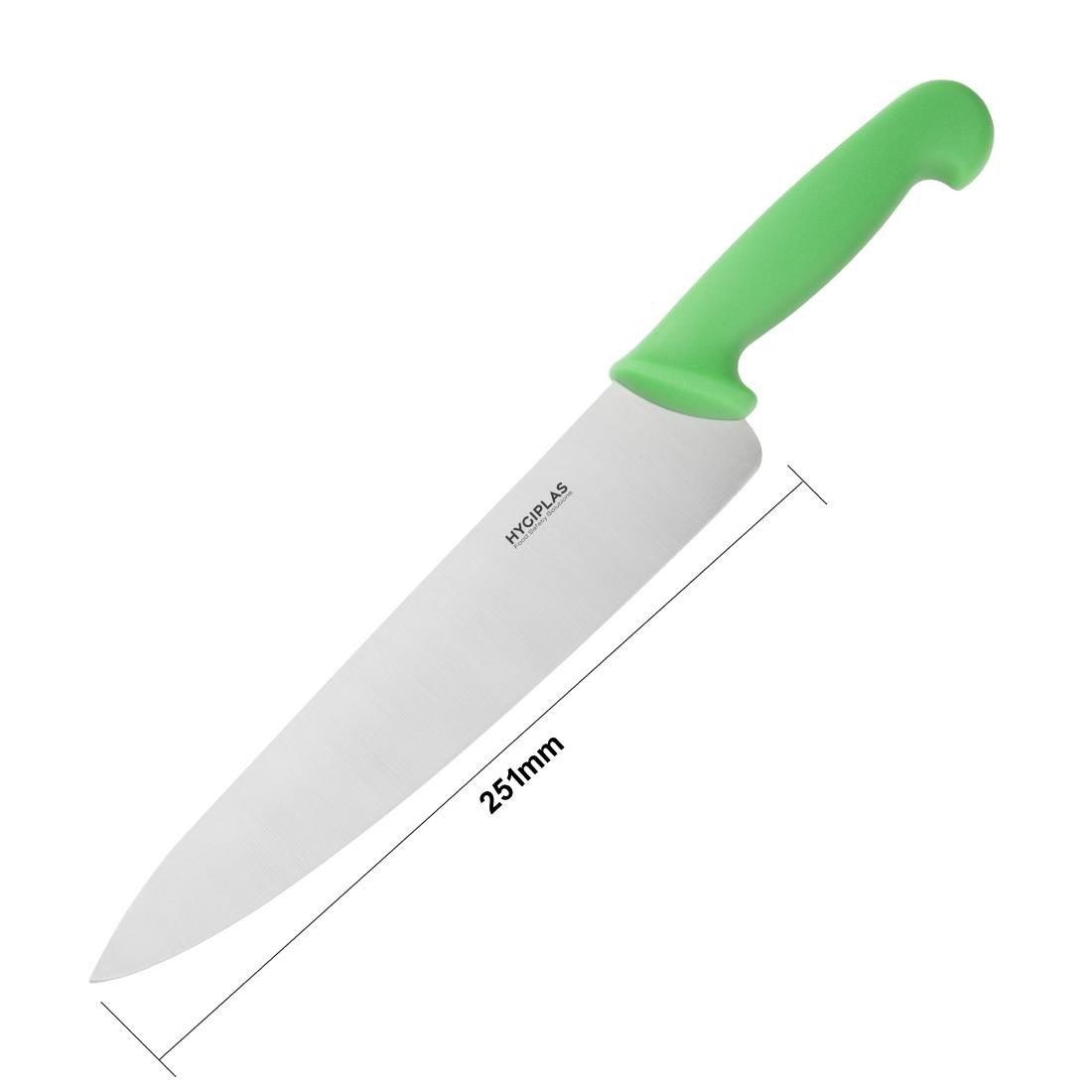 Couteau de cuisinier Hygiplas vert 255mm - FRANCE CHR
