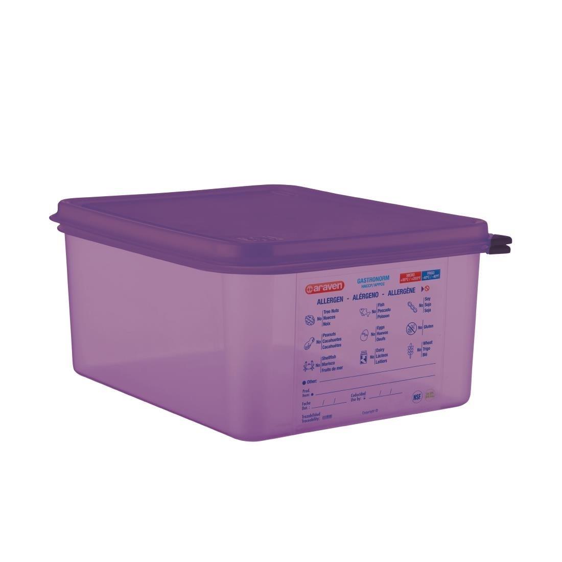 Bac hermétique violet antiallergénique GN1/2 Araven 10L - FRANCE CHR