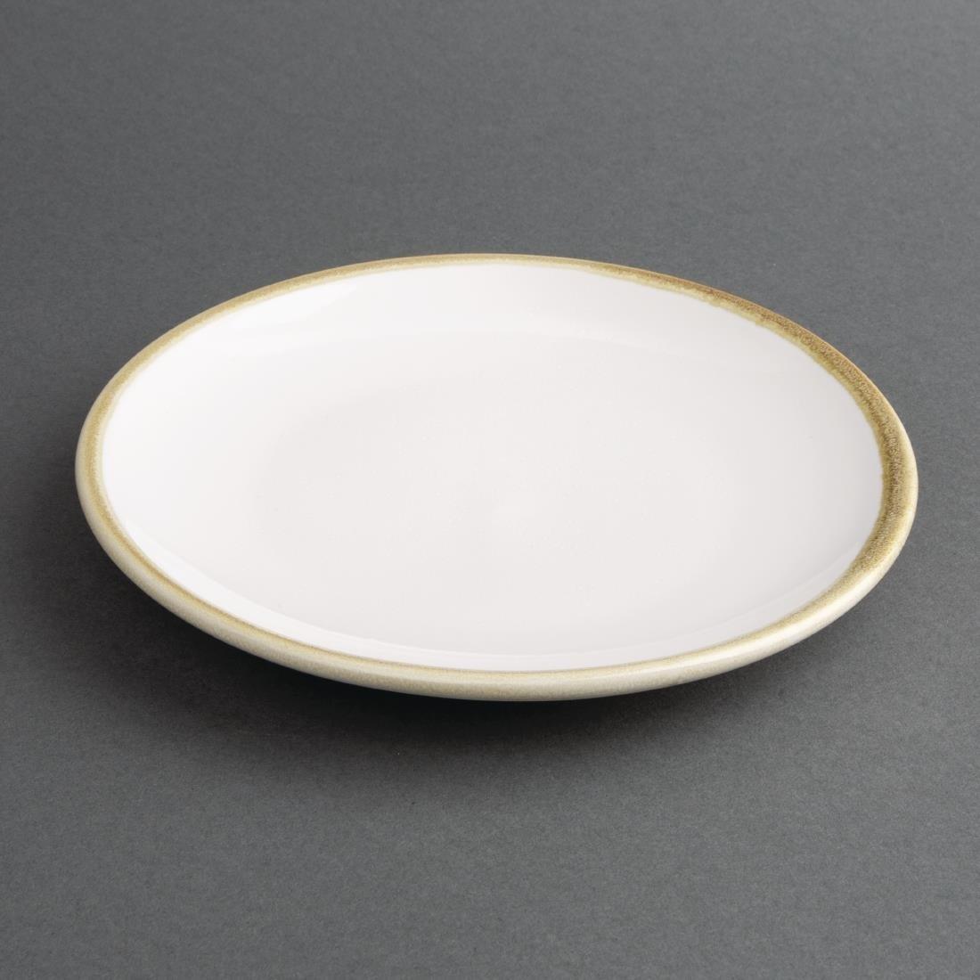 Assiettes plates rondes couleur craie Kiln Olympia 178mm lot de 6 - FRANCE CHR