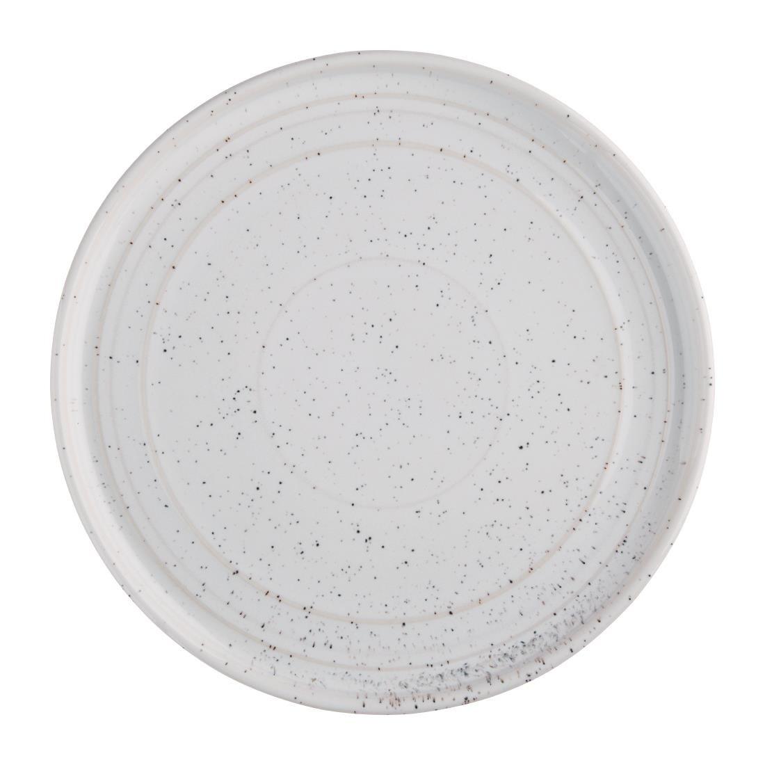 Assiettes plates rondes Olympia Cavolo blanc moucheté 220mm (lot de 6) - FRANCE CHR