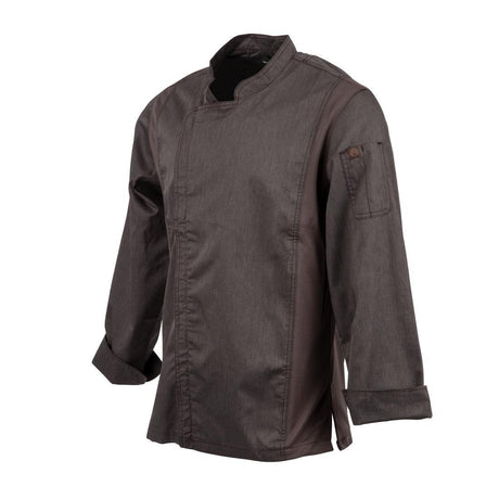Veste de cuisine mixte légère à fermeture éclair Hartford Chef Works Urban gris graphite XS - FRANCE CHR