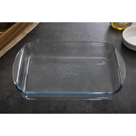 Plat à four rectangulaire en verre Pyrex 35 x 23 cm - FRANCE CHR