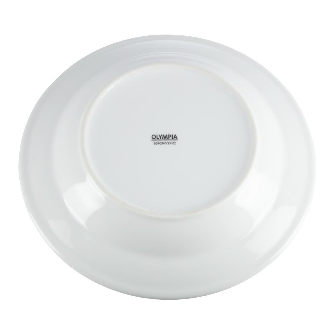 Assiettes creuses blanches Olympia 270mm (Lot de 6) - FRANCE CHR