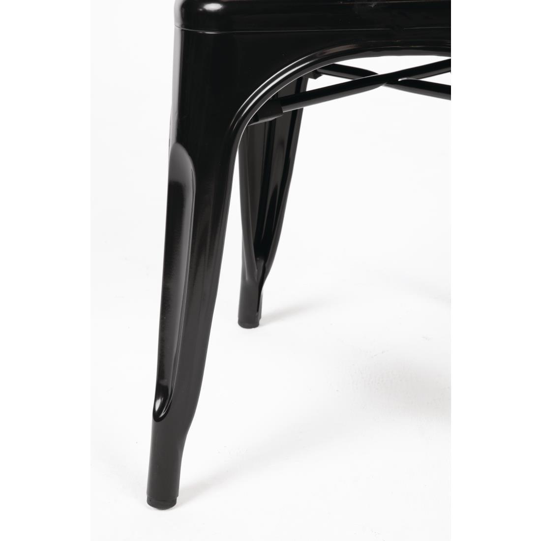 Chaises bistro en acier noir Bolero (lot de 4) - FRANCE CHR