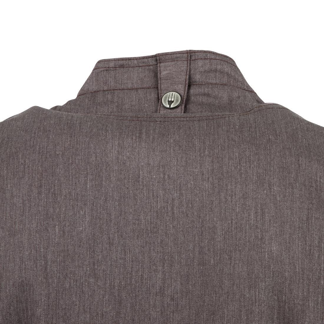 Veste de cuisine mixte légère à fermeture éclair Hartford Chef Works Urban gris graphite XS - FRANCE CHR