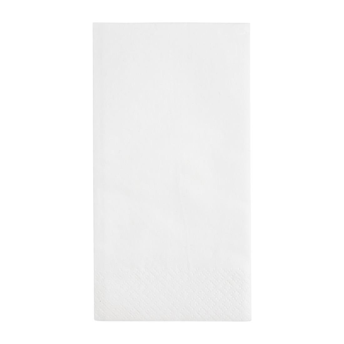 Serviettes snacking 2 plis pliage 1/8 Fiesta Recyclable 330mm blanches (lot de 2000) - FRANCE CHR