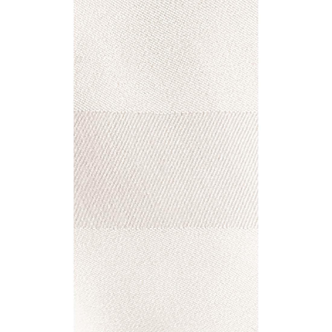 Serviettes blanches en coton bande de satin Mitre Luxury - FRANCE CHR