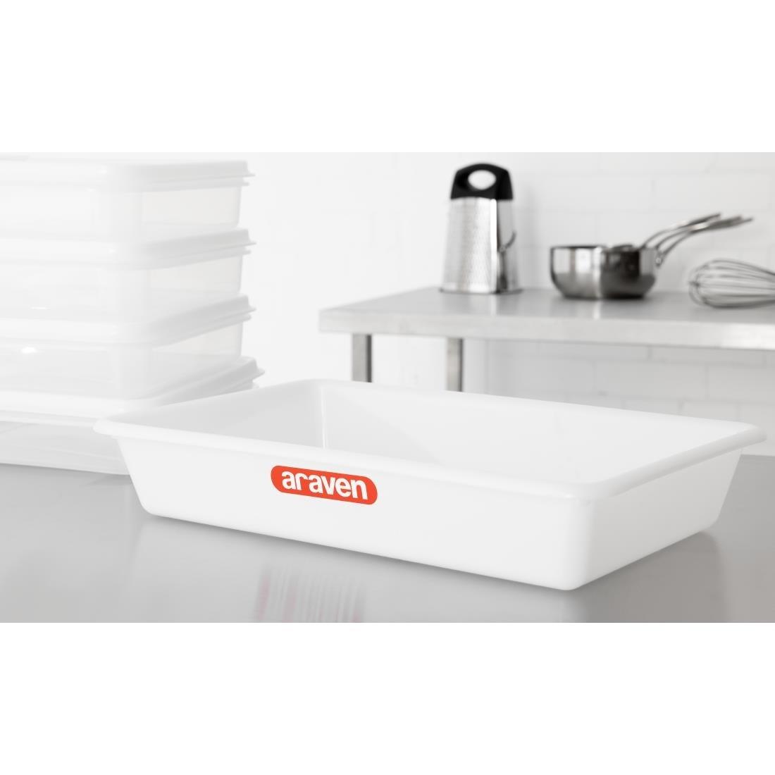 Bac alimentaire peu profond Araven transparent 435mm - FRANCE CHR