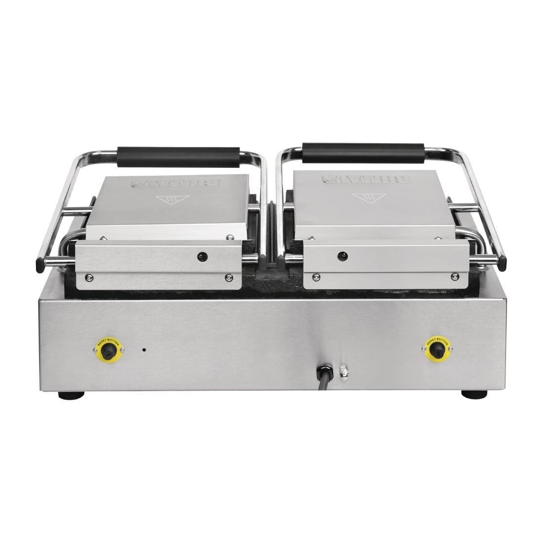 Gril de contact double Buffalo lisse à gauche/rainuré à droite - FRANCE CHR