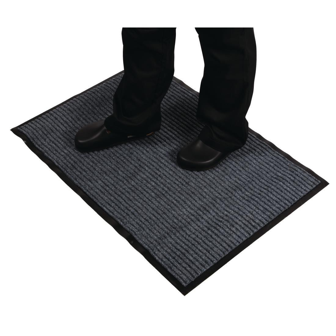 Tapis d'entrée gris acier Jantex 900 x 600mm - FRANCE CHR