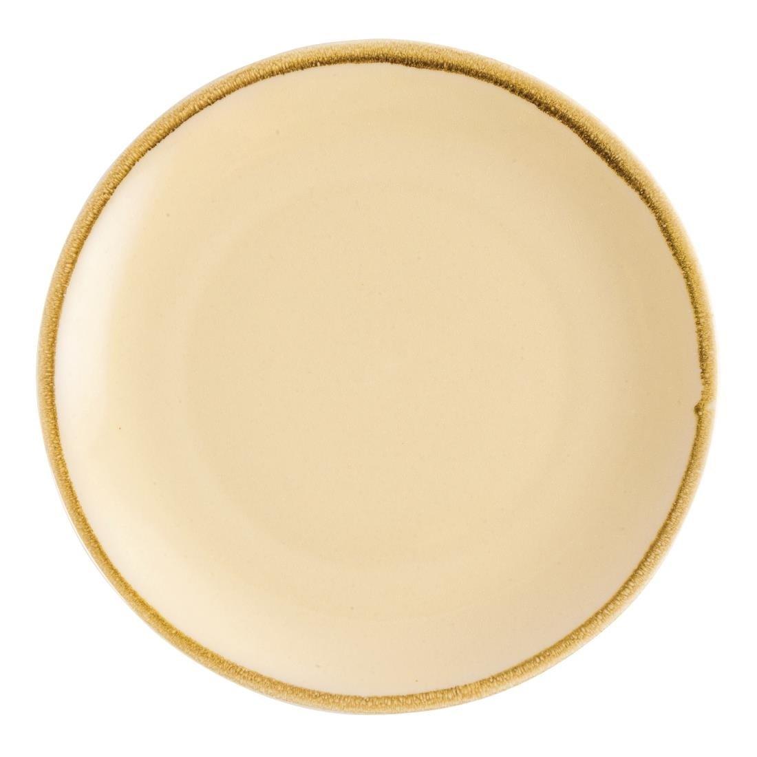 Assiette plate ronde couleur sable Olympia Kiln 280mm (Lot de 4) - FRANCE CHR