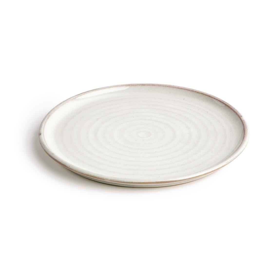 Assiettes plates blanc Murano Olympia Canvas 26,5 cm (Lot de 6) - FRANCE CHR