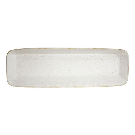 Plats à four rectangulaires Churchill Stonecast Hints blanc orge 160 x 530 mm (lot de 2) - FRANCE CHR