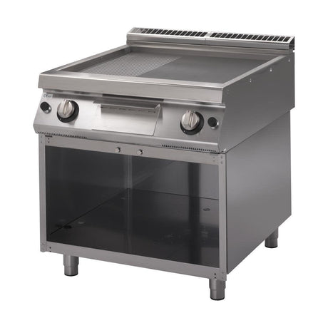 Plancha gaz plaque 2/3 lisse 1/3 rainurée GM70/80 FTRGS Gastro M 700 plus - FRANCE CHR