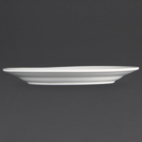 Assiettes à bord large blanches Olympia 202mm (Lot de 12) - FRANCE CHR