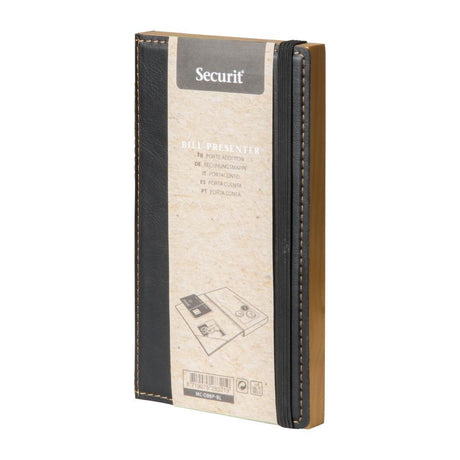 Porte-addition en bois recouvert de polyuréthane Securit Trendy noir - FRANCE CHR