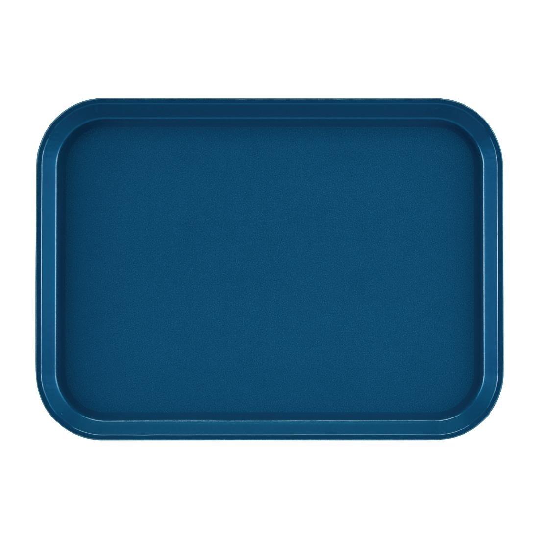 Plateau rectangulaire antidérapant en fibre de verre EpicTread Cambro bleu 35 cm - FRANCE CHR