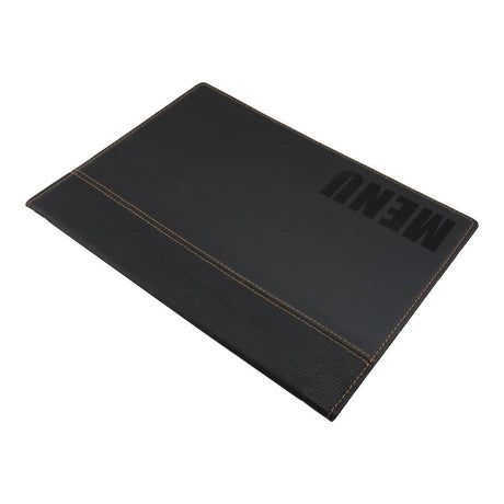 Protège-menus contemporain Securit A4 noir - FRANCE CHR