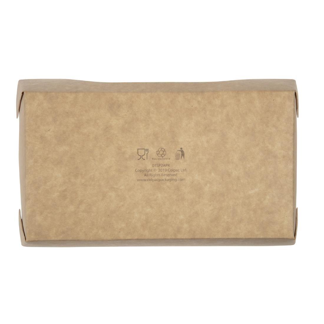 Barquettes à salade kraft recyclables avec fenêtre 1000ml (lot de 200) - FRANCE CHR