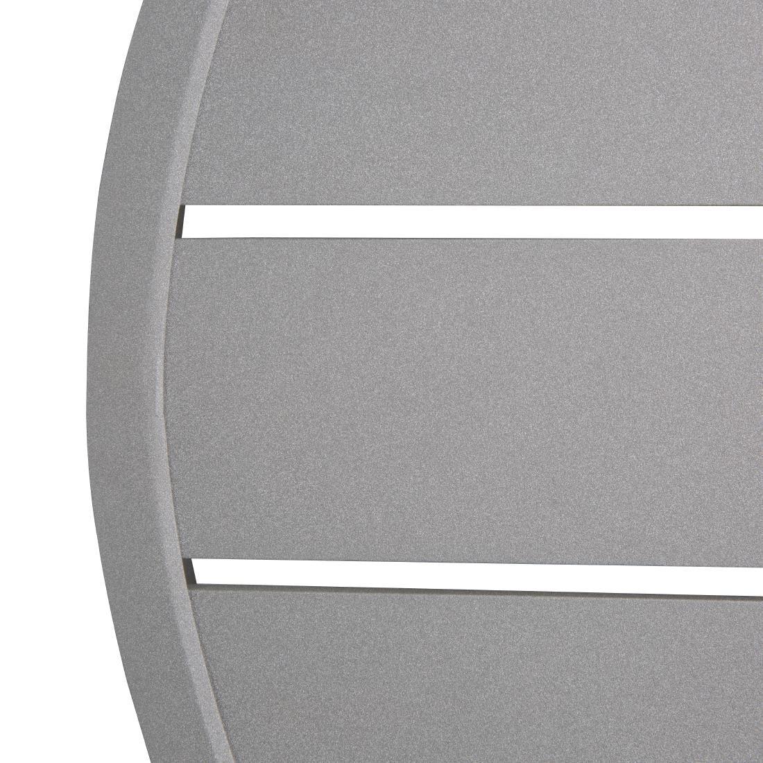 Plateau de table rond en aluminium Bolero gris clair 580 mm - FRANCE CHR