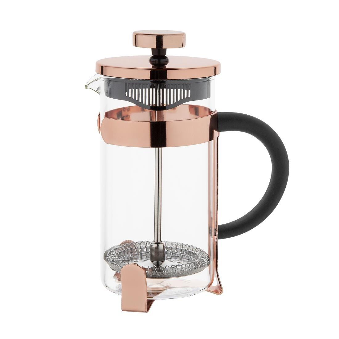 Cafetière à piston contemporaine inox Olympia cuivre 3 tasses - FRANCE CHR