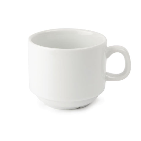 Tasse à thé empilable blanche whiteware Olympia 200ml (Lot de 12) - FRANCE CHR
