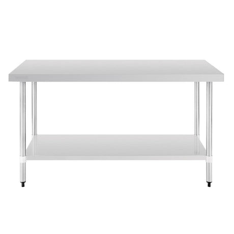 Table en acier inoxydable sans rebord Vogue 1500 x 700mm - FRANCE CHR