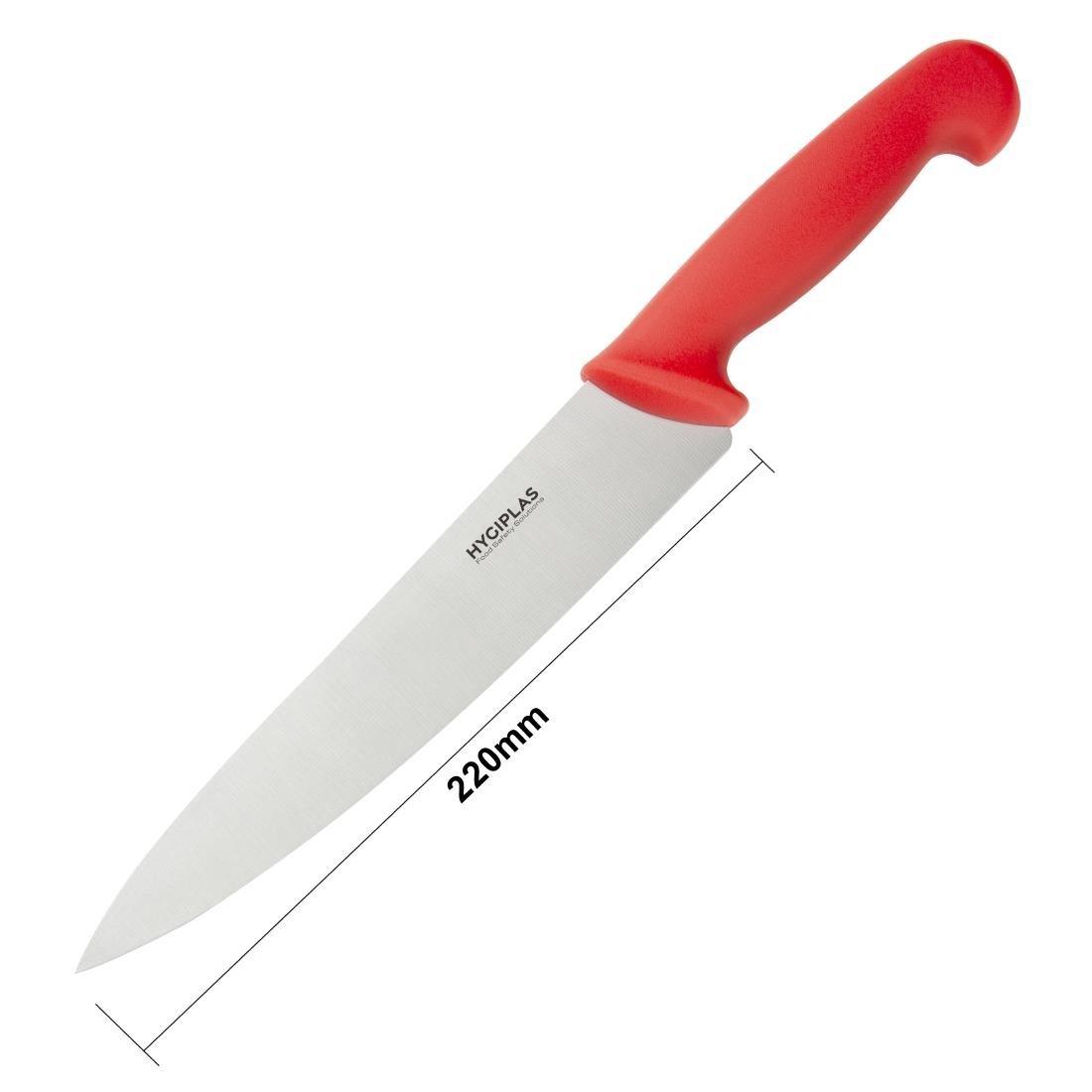 Couteau de cuisinier Hygiplas rouge 215mm - FRANCE CHR