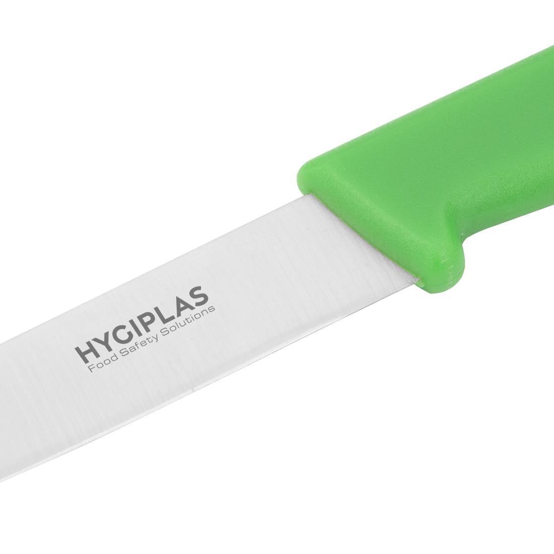 Couteau d office Hygiplas vert 7,5 cm - FRANCE CHR