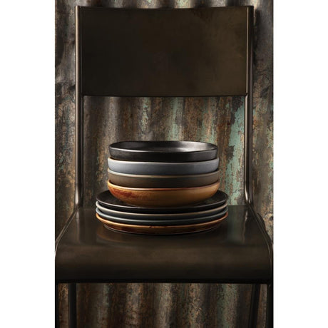 Assiettes plates granit bleu Olympia Canvas 26,5 cm (Lot de 6) - FRANCE CHR