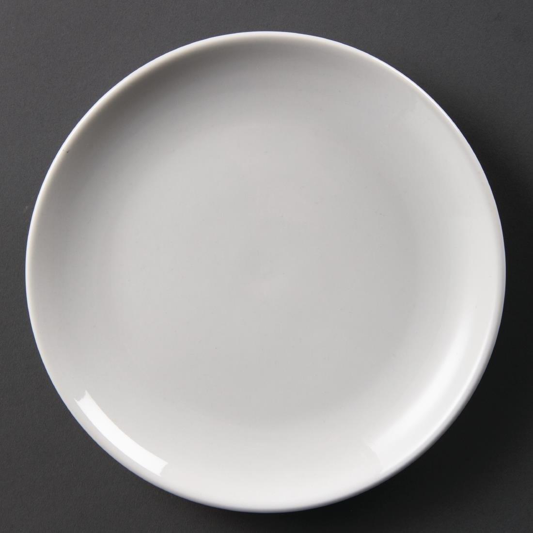 Lot de 12 assiettes plates en porcelaine véritable - 200 mm