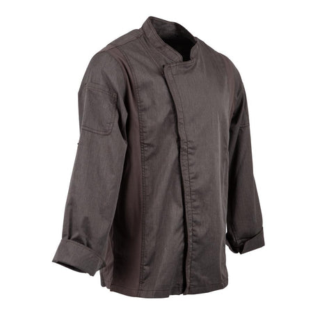 Veste de cuisine mixte légère à fermeture éclair Hartford Chef Works Urban gris graphite XS - FRANCE CHR