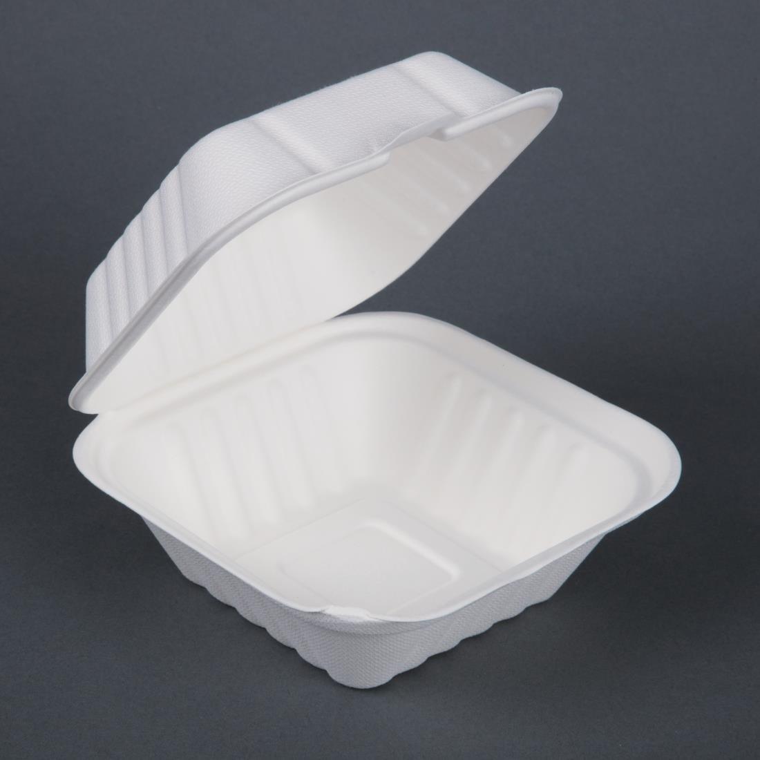 Boîtes à hamburger compostables Fiesta Compostable 14,9 cm (x500) - FRANCE CHR