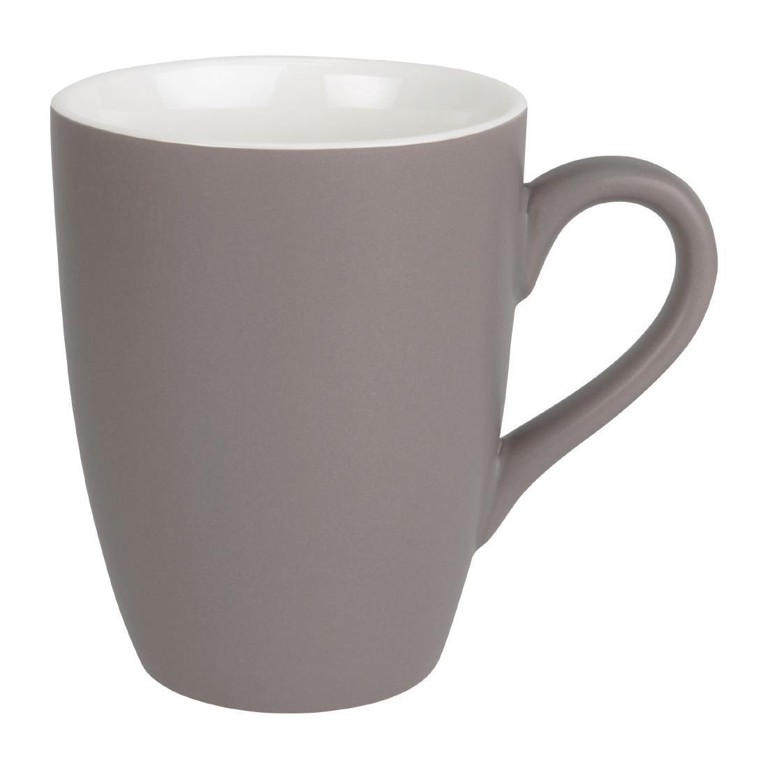 Mug pastel mat en porcelaine Olympia gris 320ml - FRANCE CHR