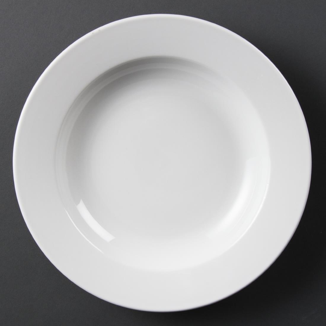 Assiettes creuses blanches Olympia 270mm (Lot de 6) - FRANCE CHR