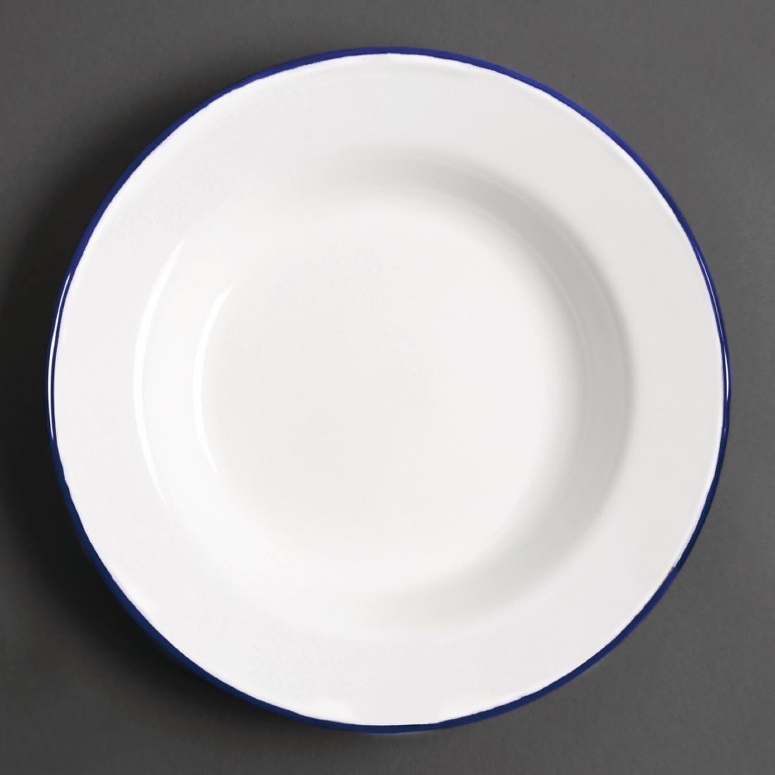 Assiette creuse en acier émaillé Olympia 245mm lot de 6 - FRANCE CHR