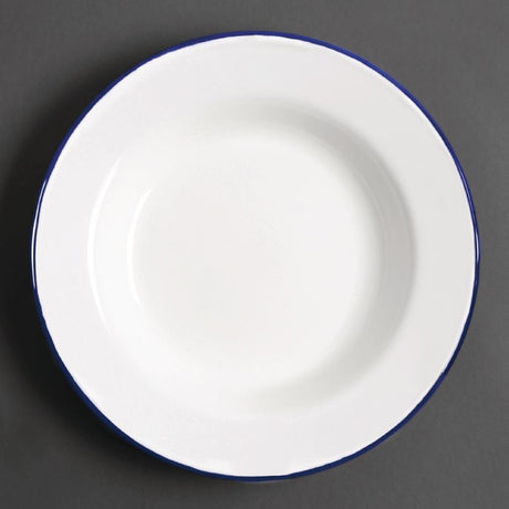 Assiette creuse en acier émaillé Olympia 245mm lot de 6 - FRANCE CHR