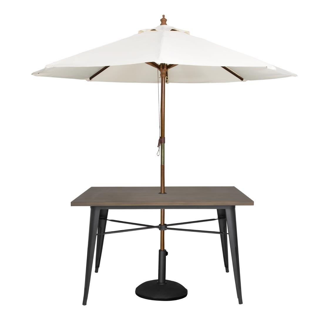 Table d'extérieur Bolero 120x76x75cm bois noir - FRANCE CHR