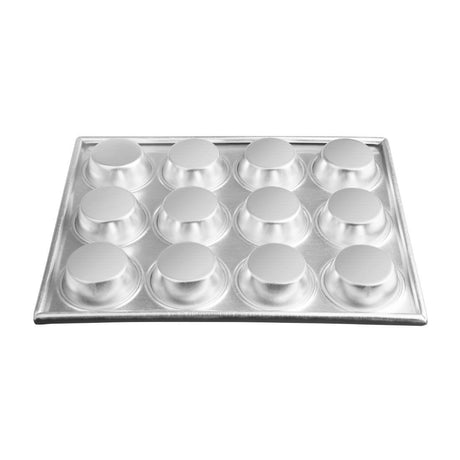 Plaque aluminium antiadhésive de 12 moules à muffins Vogue - FRANCE CHR