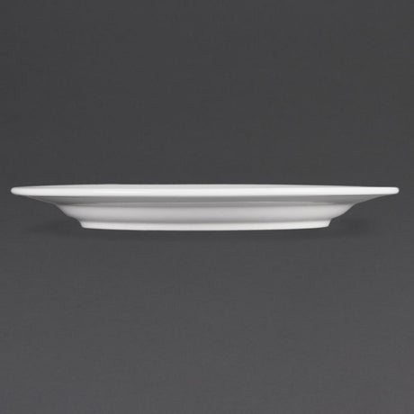Assiettes à bord large blanches Olympia 280mm (Lot de 6) - FRANCE CHR