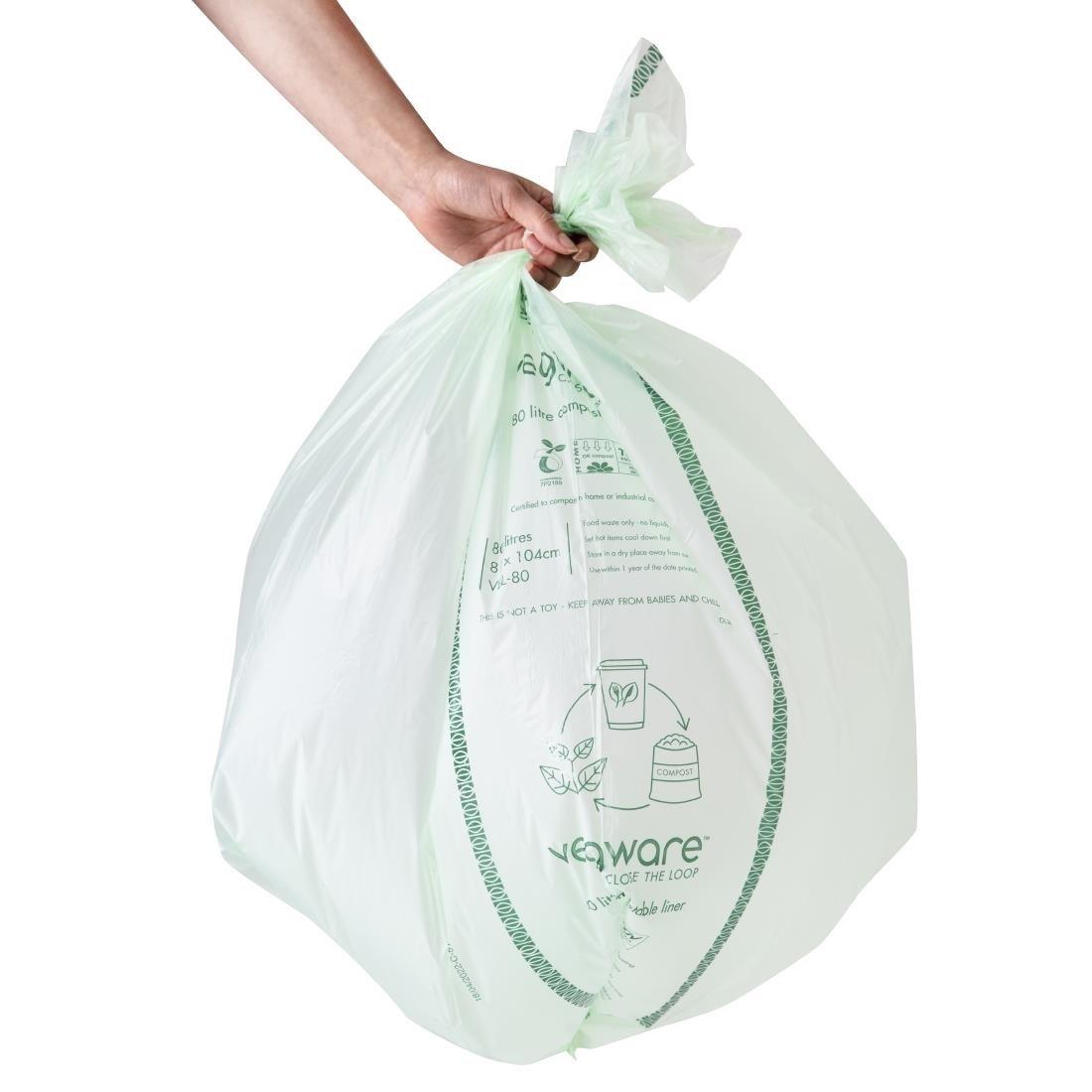 Sacs poubelle compostables Vegware Biobag 80L (lot de 240) - FRANCE CHR