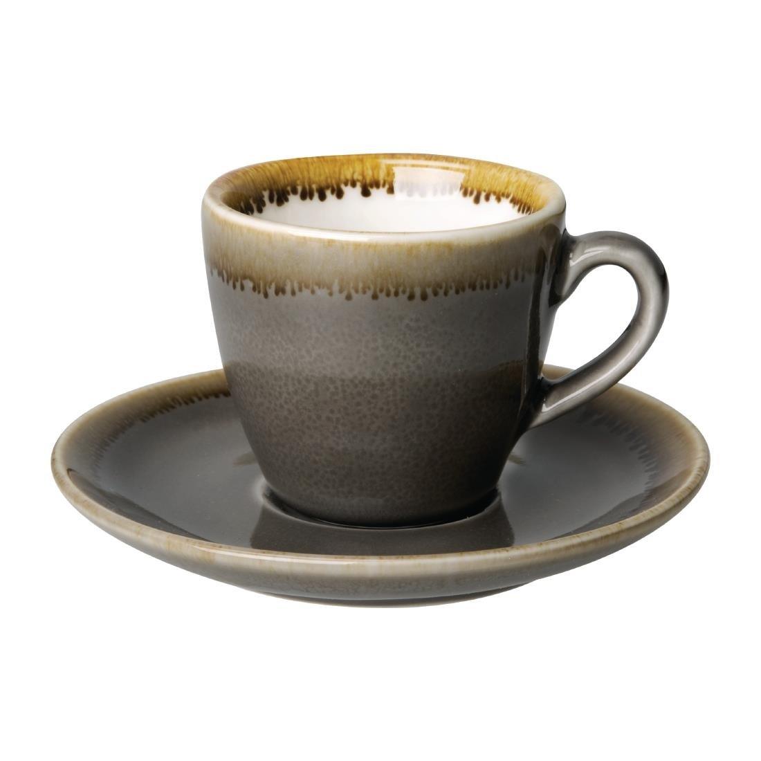 Soucoupe espresso Olympia Kiln grise 115mm - FRANCE CHR