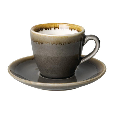 Soucoupe espresso Olympia Kiln grise 115mm - FRANCE CHR