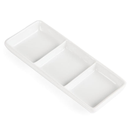 Plat à 3 compartiments blanc Olympia (Lot de 12) - FRANCE CHR