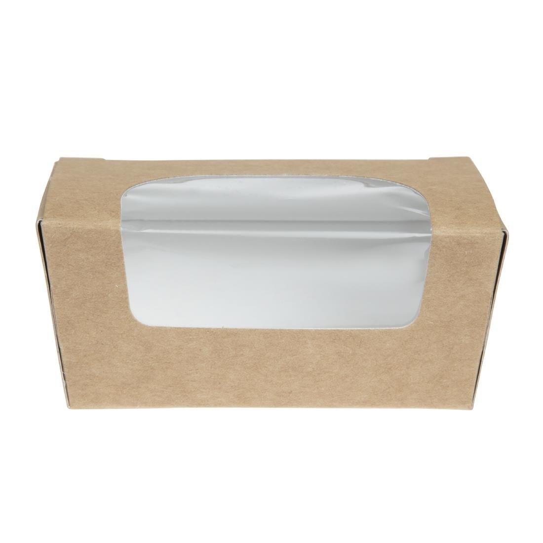 Boîtes à gâteau rectangulaires kraft compostables avec fenêtre Colpac (lot de 500) - FRANCE CHR