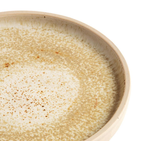 Assiettes plates bord droit beige moucheté Olympia Canvas 18 cm (Lot de 6) - FRANCE CHR