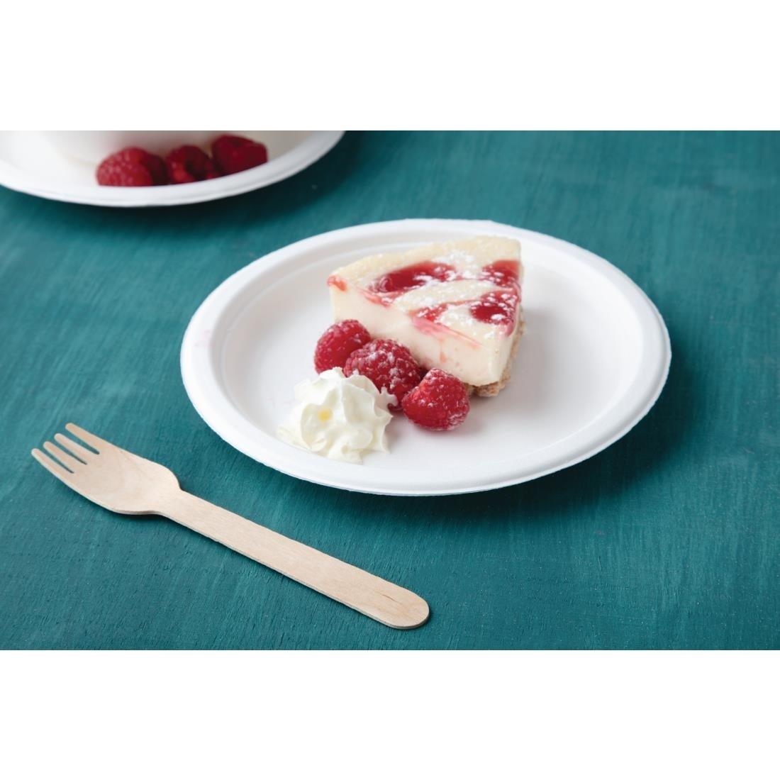 Assiettes en bagasse compostables Fiesta Compostable 17,9 cm (x50) - FRANCE CHR