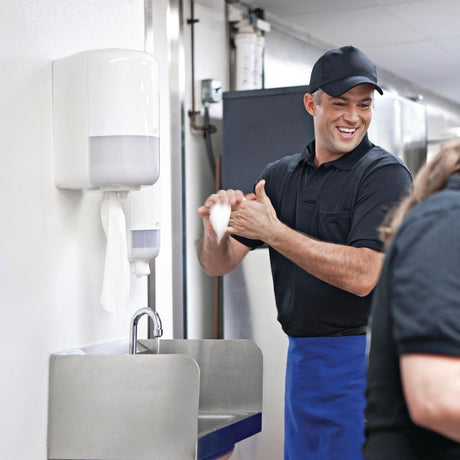 Distributeur blanc pour bobine à dévidage central Tork - FRANCE CHR